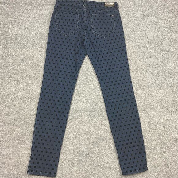 Weekend jeans women’s 6 polkadotted stretch retro bold preppy girly Artsy 30/30 - Picture 3 of 9